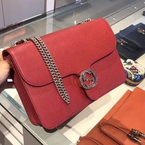 GUCCI INTERLOCKING GG CROSSBODY SHOULDER HANDBAG
